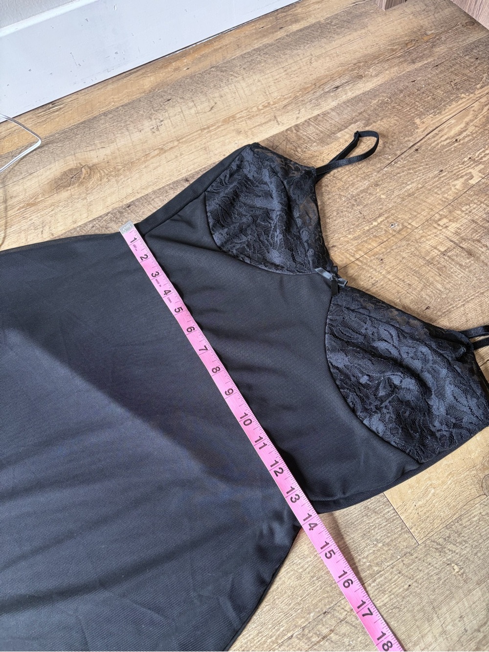 MOTEL Mesh Lace Black Lestari Mini Slip Dress Night Out Little Black Dress - Picture 7 of 13